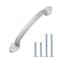 South Main Hardware Triangle Foot Cabinet Handle, 5.5"Length (3.75" Hole Center), Satin Nickel, 10PK SH163-SN-10 - alternate 1